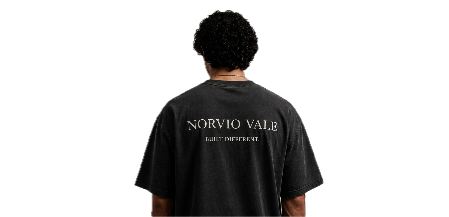 Premium Streetwear Black Oversized Tee Back View