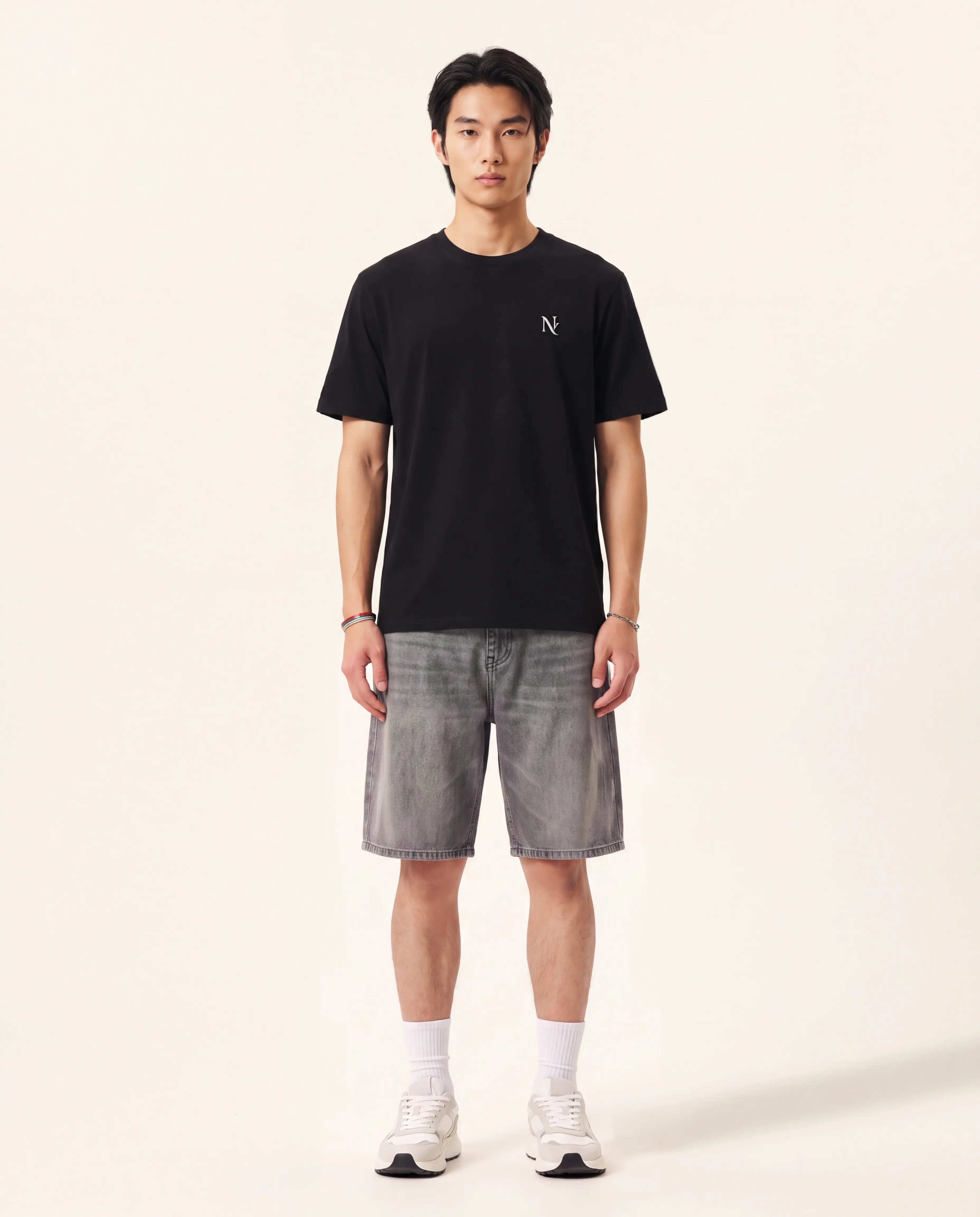 NV Logo Regular Fit Tee — Black